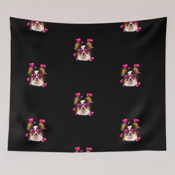 Item preview, Papillon Valentines Day Shirt Heart Dog Love designed and sold by PrintexDesigns.