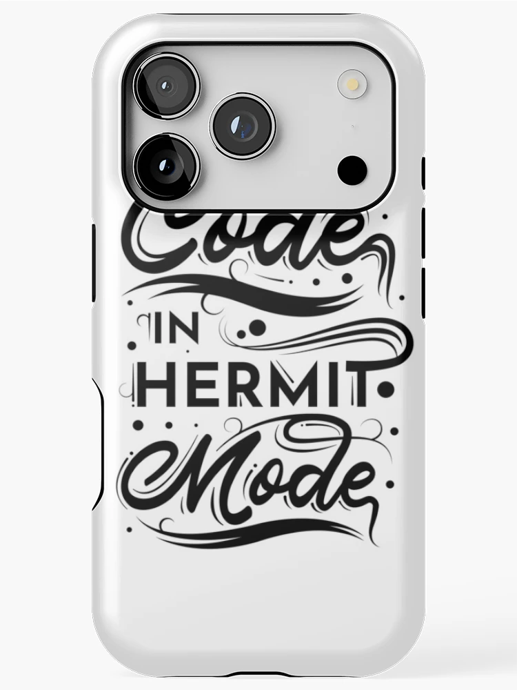 Thumbnail 1 of 4, iPhone Case, I Code In Hermit Mode Funny Coding designed and sold by RADesigns21.