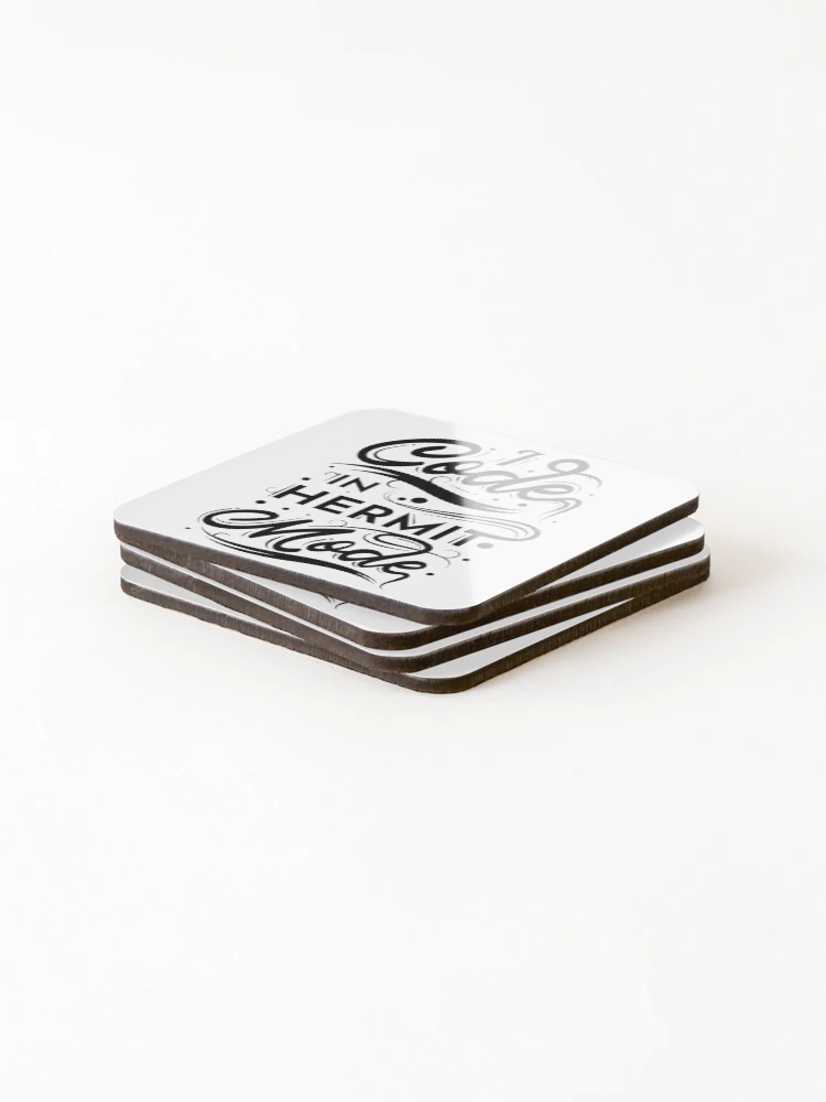 Thumbnail 4 of 5, Coasters (Set of 4), I Code In Hermit Mode Funny Coding designed and sold by RADesigns21.