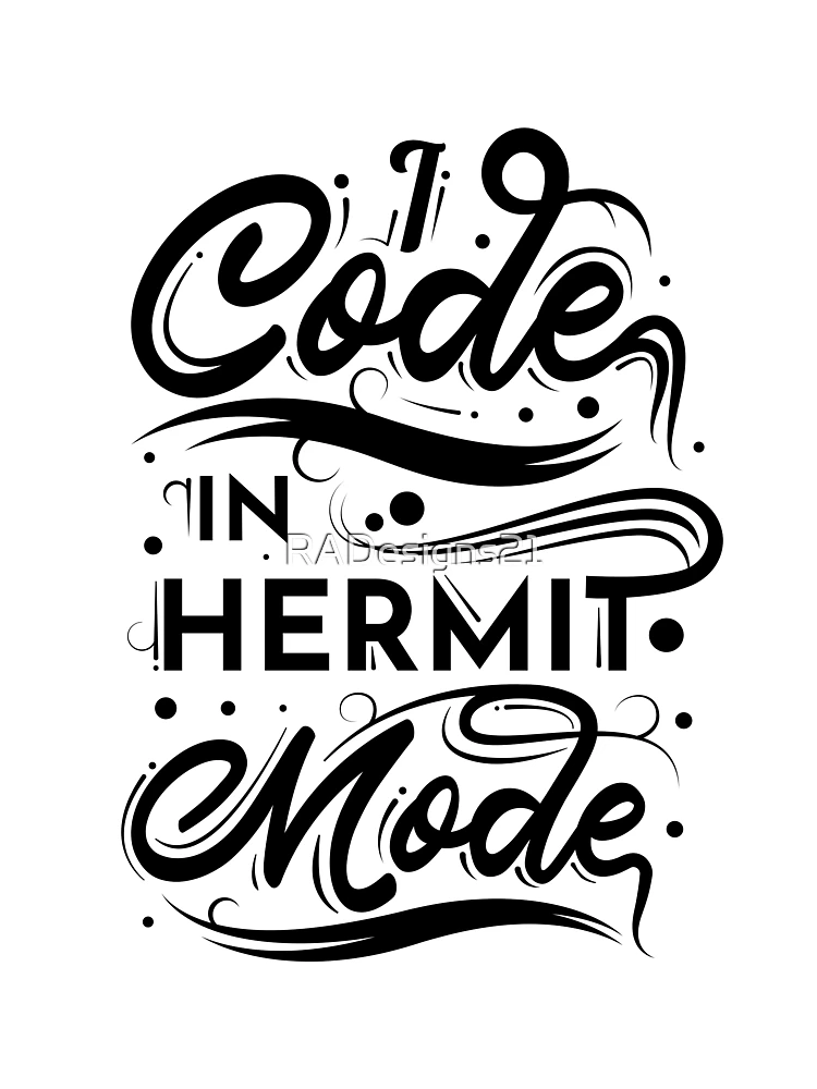 Thumbnail 3 of 3, Scarf, I Code In Hermit Mode Funny Coding designed and sold by RADesigns21.