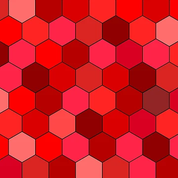 Artwork thumbnail, Hexagon Red Pattern by MagicSpread