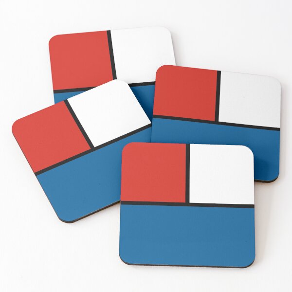 Item preview, Mondrian Tricolor Squares Red White And Blue IV designed and sold by rewstudio.