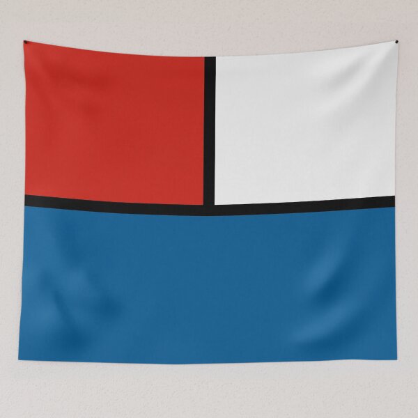 Item preview, Mondrian Tricolor Squares Red White And Blue IV designed and sold by rewstudio.