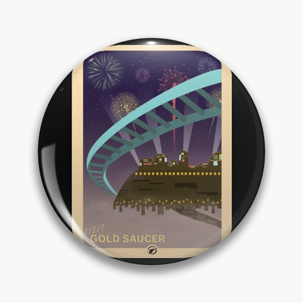 Item preview, Visit Gold Saucer - Minimalist Travel Style - Video Game Art designed and sold by PopCultArcade.