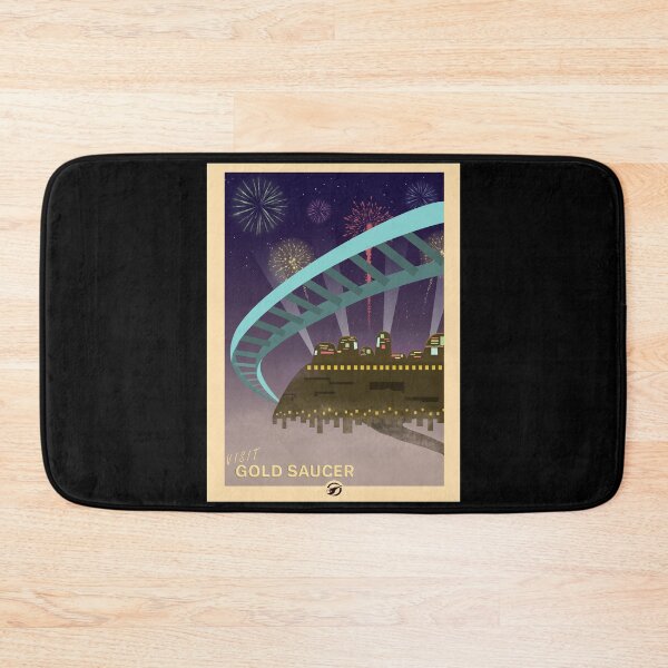 Item preview, Visit Gold Saucer - Minimalist Travel Style - Video Game Art designed and sold by PopCultArcade.