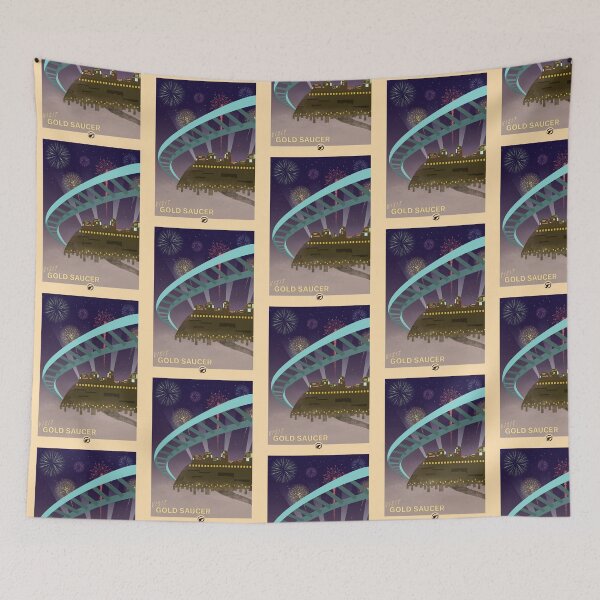 Item preview, Visit Gold Saucer - Minimalist Travel Style - Video Game Art designed and sold by PopCultArcade.
