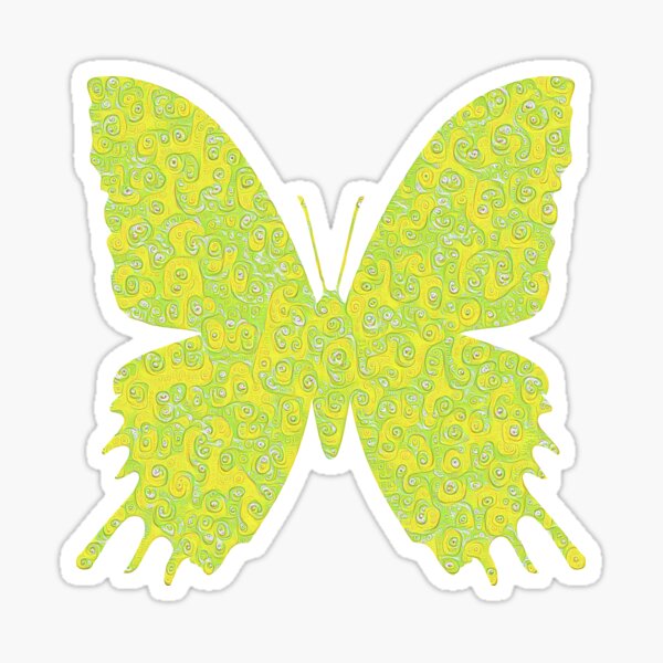 Item preview, #DeepDream Lemon Lime color Butterfly designed and sold by blackhalt.