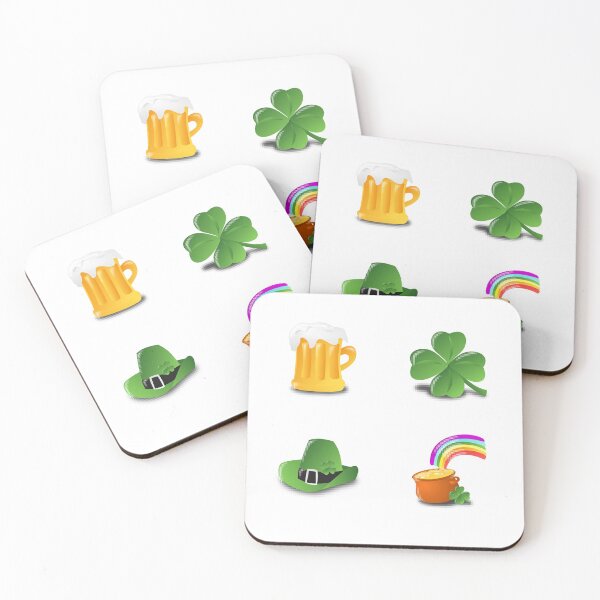 Artikelvorschau, Happy Saint Patricks Day Low Poly Aufkleber Pack entworfen und verkauft von kickwear-com.
