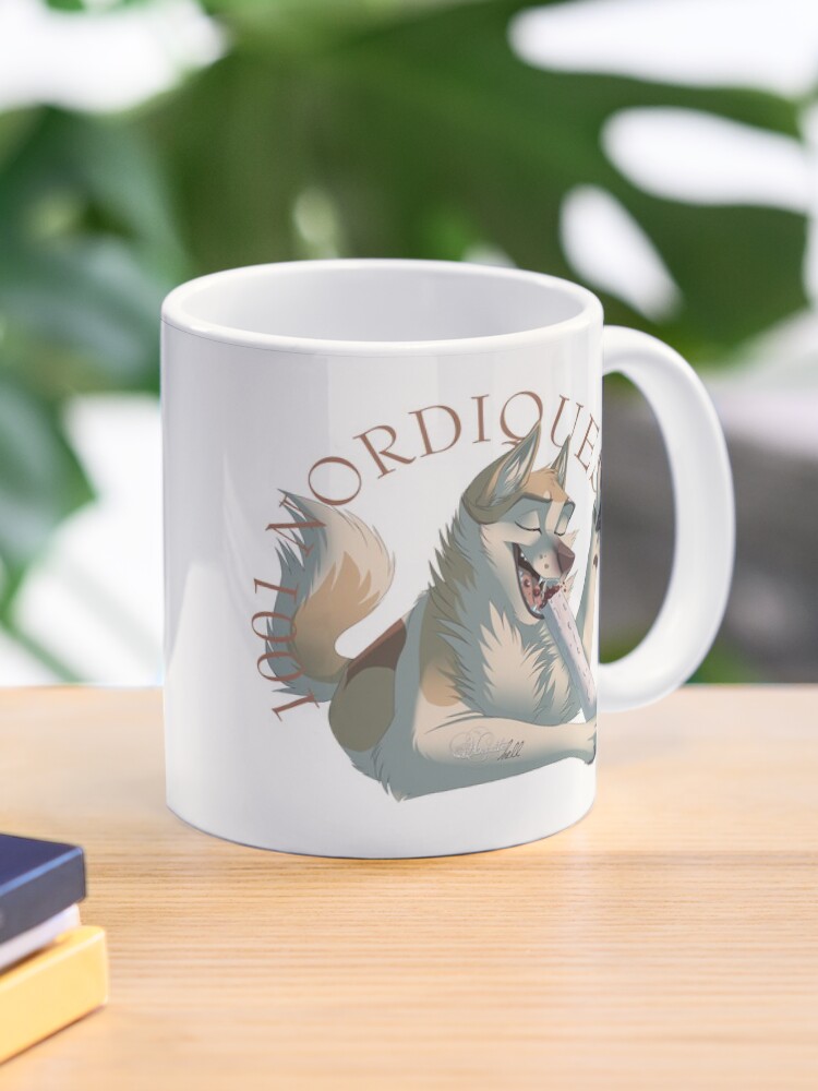Aperçu 1 sur 6. Mug à café avec l'œuvre 1001 nordiques - Haxo et le saucisson créée et vendue par 1001Nordiques.