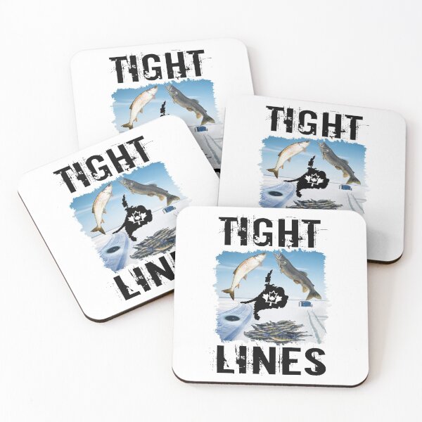 Item preview, 'TIGHT LINES' ICE FISHING OUTDOOR DESIGN(Black Font) designed and sold by JRM Tees & More Store.