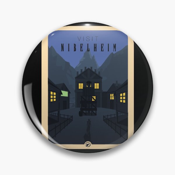 Item preview, Visit Nibelheim - Minimalist Travel Style - Video Game Art designed and sold by PopCultArcade.