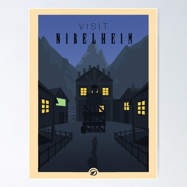 Artikel-Vorschau von Besuchen Sie Nibelheim - Minimalist Travel Style - Videospielkunst, designt und verkauft von PopCultArcade.