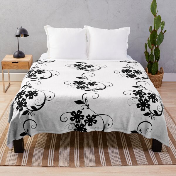 Item preview, Black Patterned Flower designed and sold by artisky.