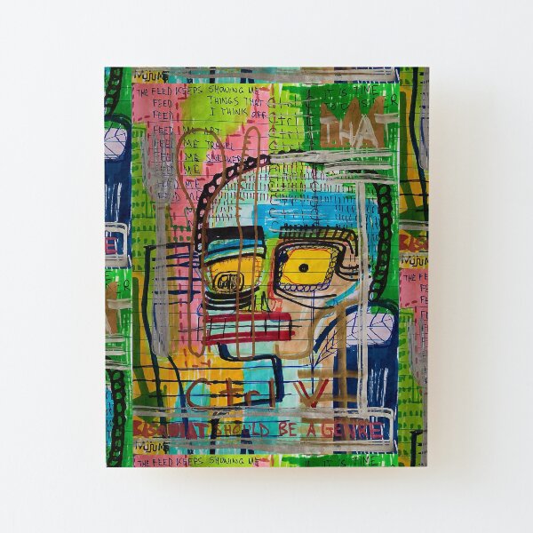 The Feed Wood Mounted Print