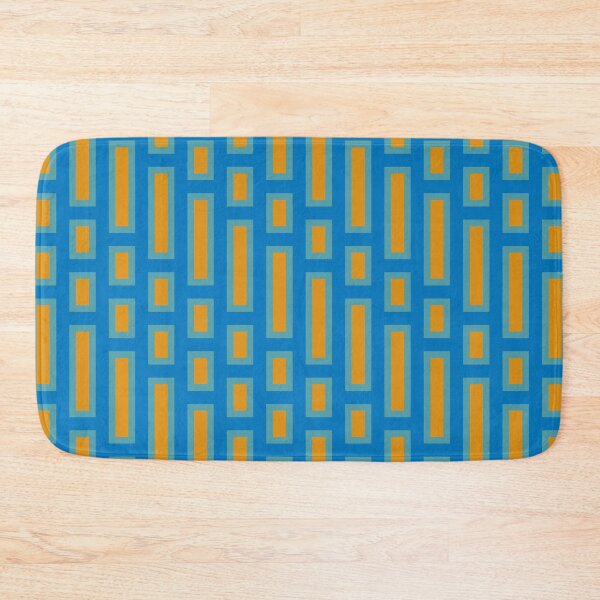 Item preview, Retro Rectangles Blue and Orange  designed and sold by Miranda Benson.