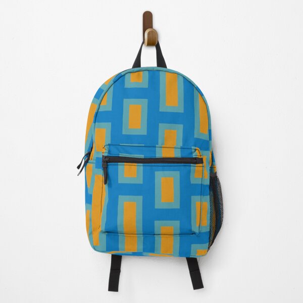 Item preview, Retro Rectangles Blue and Orange  designed and sold by Miranda Benson.
