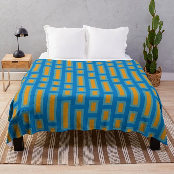 Item preview, Retro Rectangles Blue and Orange  designed and sold by Miranda Benson.
