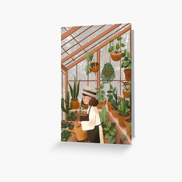 Item preview, Gardener girl in a greenhouse  designed and sold by yeelengtan.