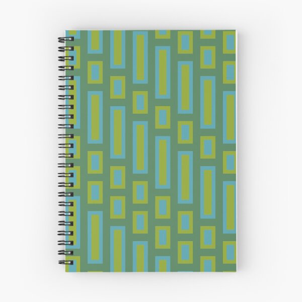 Item preview, Retro Rectangles Blue and Green  designed and sold by Miranda Benson.