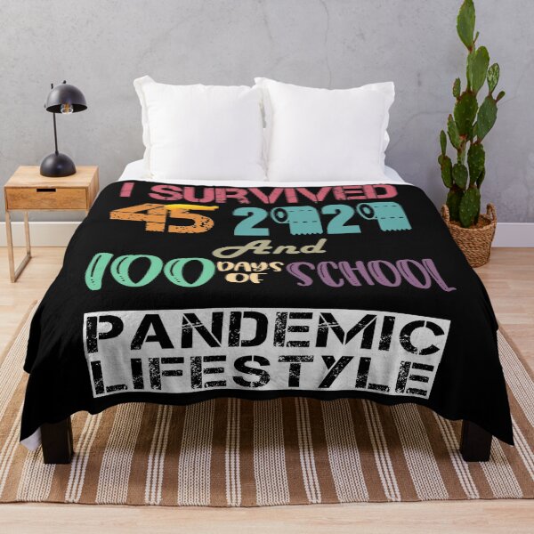Item preview, Pandemic Lifestyle: I Survived 45 2020 100th Day Of School Pandemic Lifestyle Retro designed and sold by ShirtzTonight.