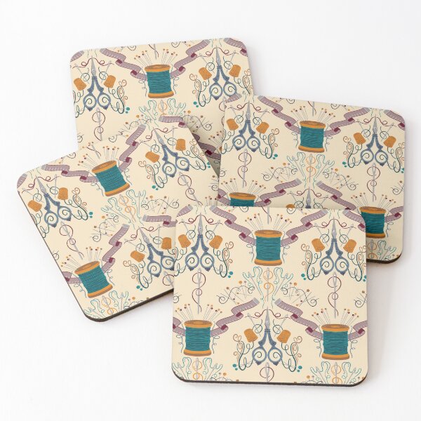 Item preview, For the love of sewing - antique tools illustration  designed and sold by NewBranchStudio.