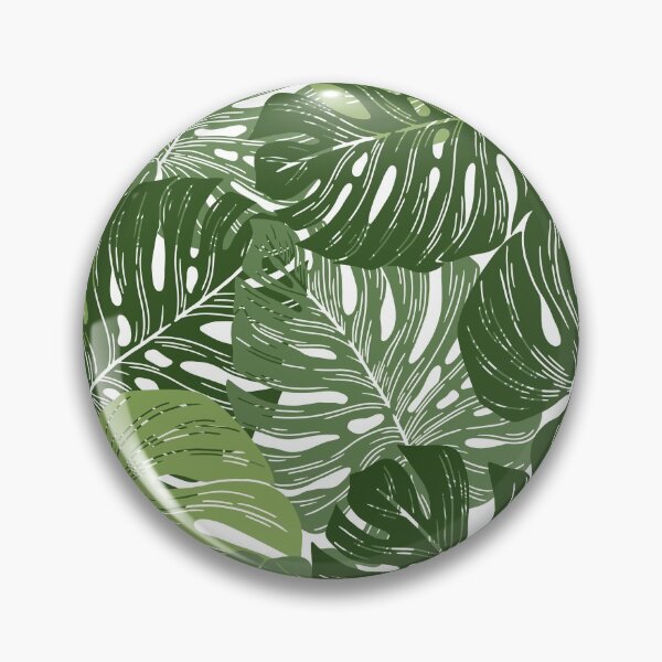 Aperçu de l'œuvre Grandes feuilles tropicales vertes sur blanc créée et vendue par Miatopia.