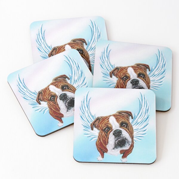 Item preview, English Bulldog with wings full face dog dogs pets  designed and sold by Coolstuff4you71.