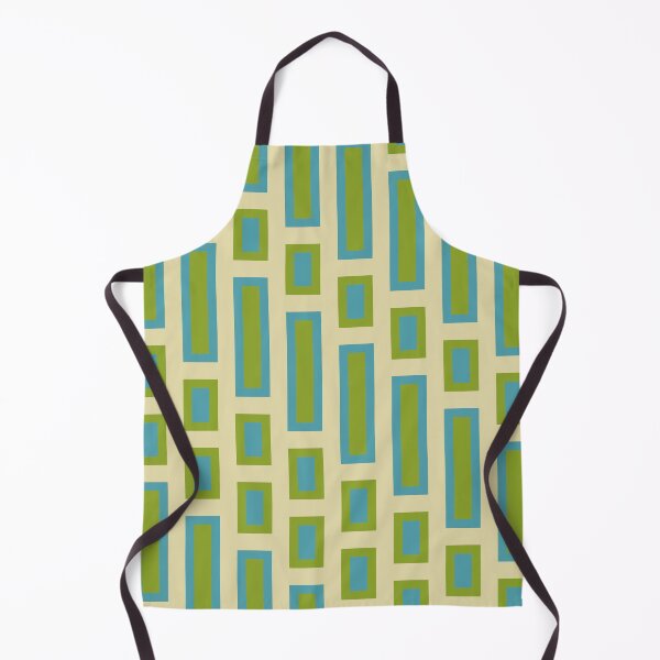 Item preview, Retro Rectangles Blue and Green on White designed and sold by Miranda Benson.