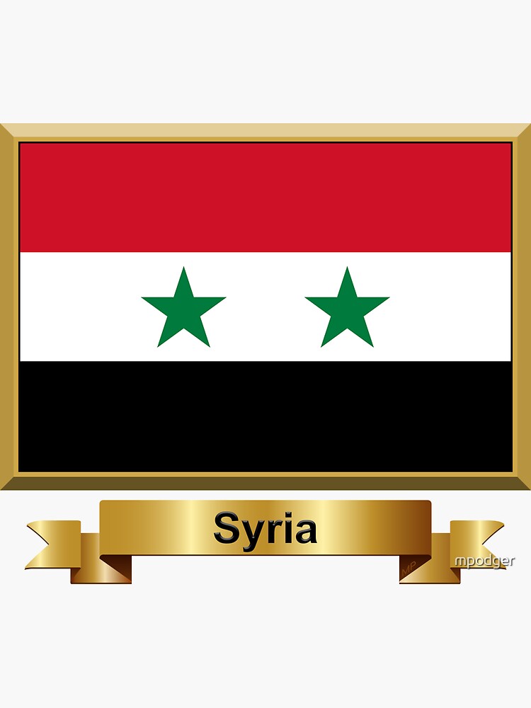 Syrian Flag Gifts, Masks, Stickers & Products (N) Sticker for Sale by  mpodger
