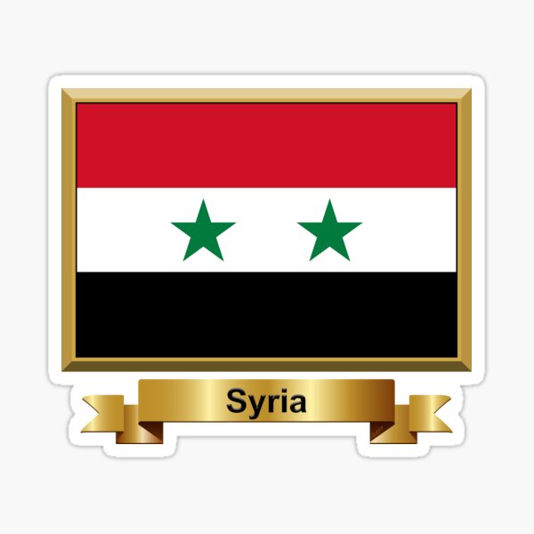 Syria Flag Stickers for Sale