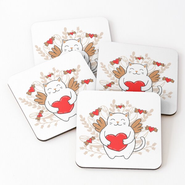 Item preview, Cute cat with a heart designed and sold by Drozdova.