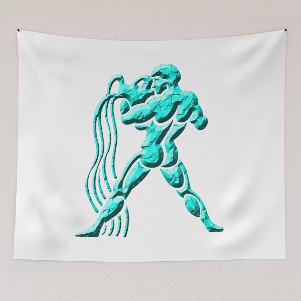 Item preview, Turquoise Water Bearer Zodiac Star Sign Aquarius designed and sold by URSparklingShop.