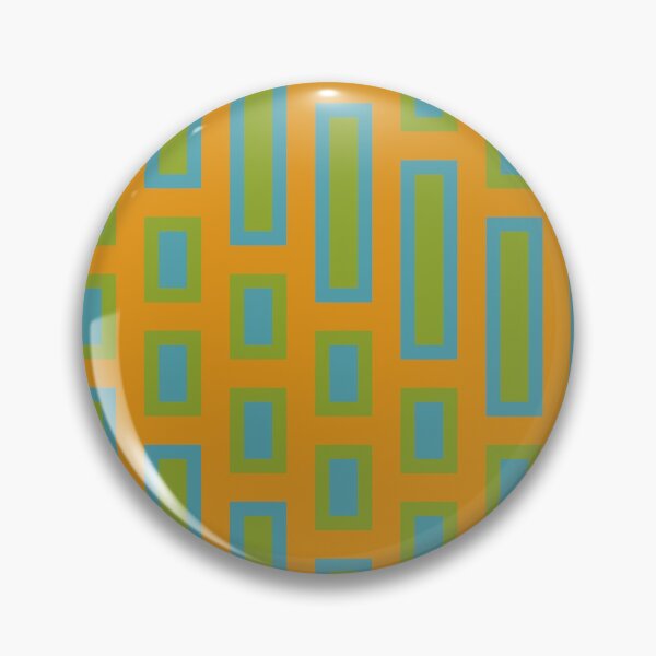 Item preview, Retro Rectangles Blue and Green on Orange designed and sold by Miranda Benson.
