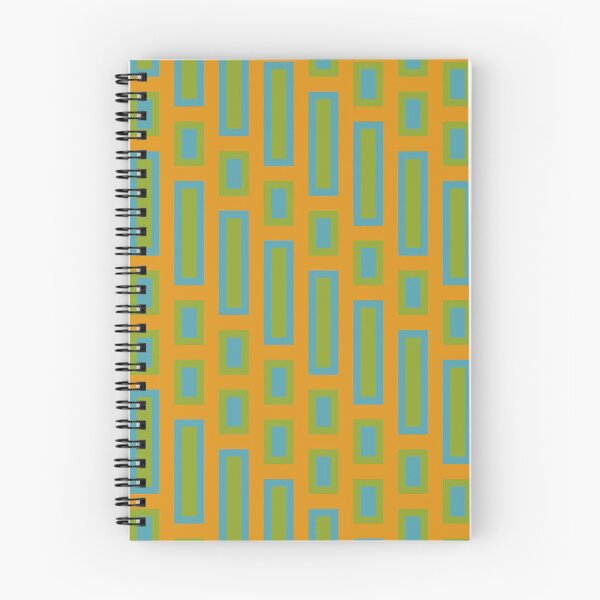 Item preview, Retro Rectangles Blue and Green on Orange designed and sold by Miranda Benson.