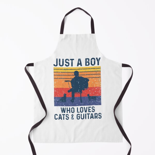 Item preview, Just A Boy Who Loves Cat And Guitars - Funny Best Gift Ideas For Birthday Guitar Lovers Cat Lover Fathers Day designed and sold by NDTStore.