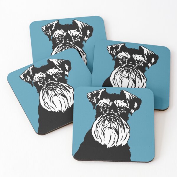 Item preview, Mabel the Miniature Schnauzer Dog Linoprint designed and sold by NattyDesigns.