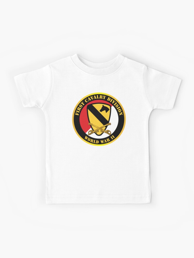 Army - 1st Cavalry Div - Red White - World War II | Kids T-Shirt