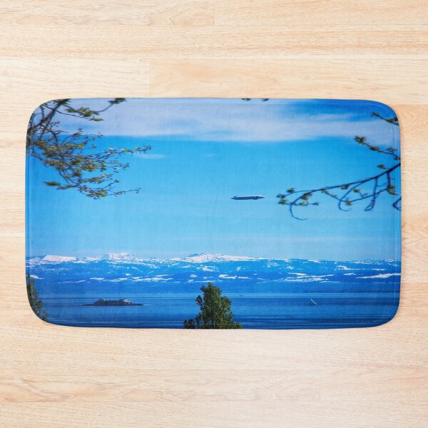 Item preview, Lake Constance and snow-capped mountains in spring designed and sold by frankuffmann.