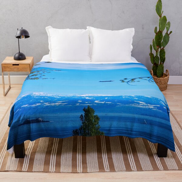 Item preview, Lake Constance and snow-capped mountains in spring designed and sold by frankuffmann.
