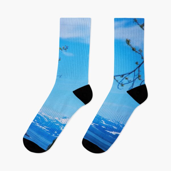 Item preview, Lake Constance and snow-capped mountains in spring designed and sold by frankuffmann.