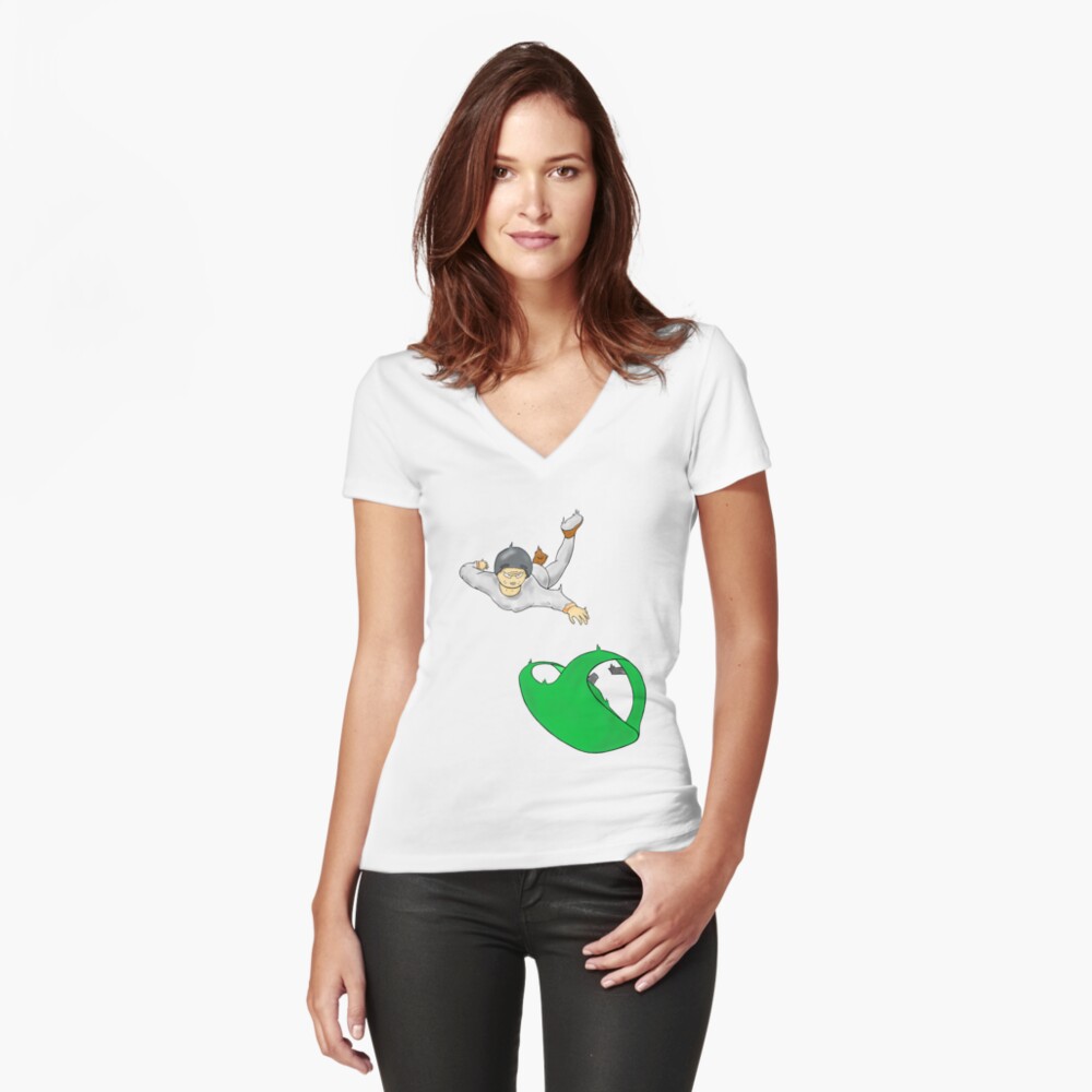 Item preview, Fitted V-Neck T-Shirt designed and sold by bydood.