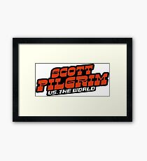 Scottpilgrim vs the world logo Framed Print