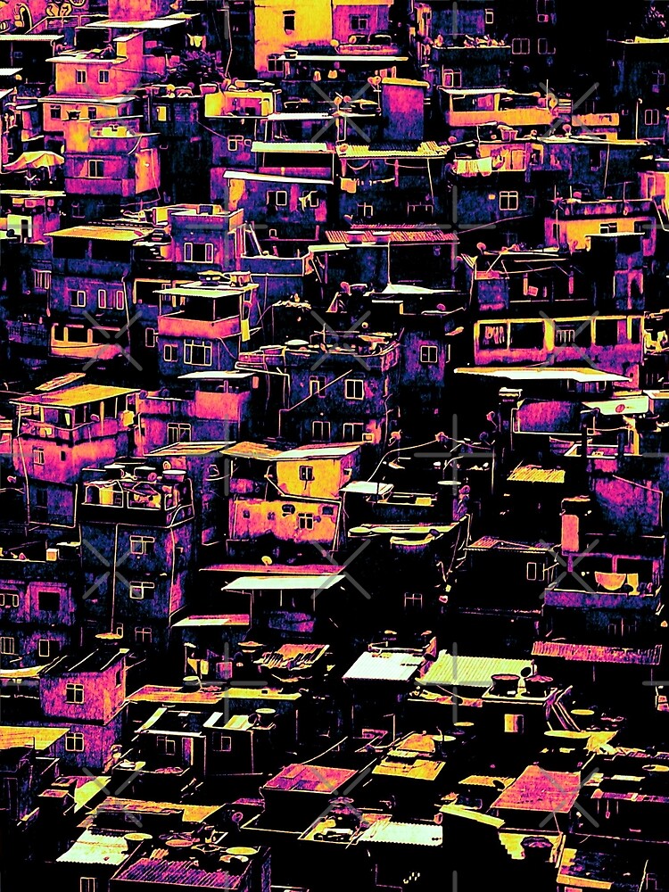 Homes On A Hill Pop Art by perkinsdesigns
