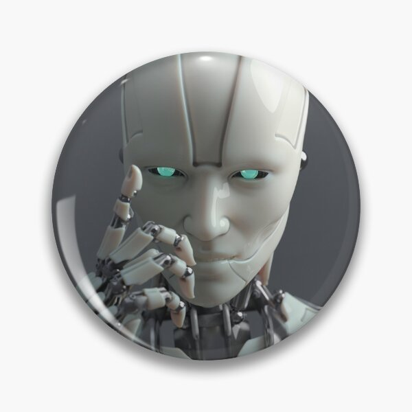 Item preview, robot warning designed and sold by Mike Kiev art.