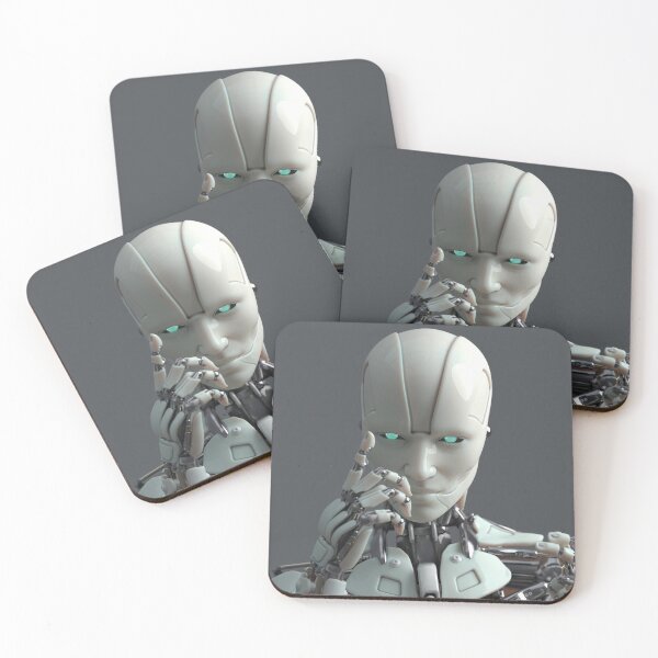 Item preview, robot warning designed and sold by Mike Kiev art.