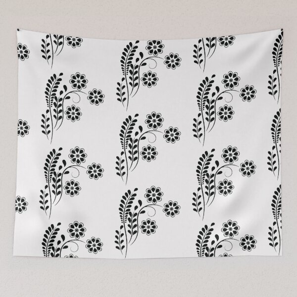 Item preview, Black Flower Patterns designed and sold by artisky.