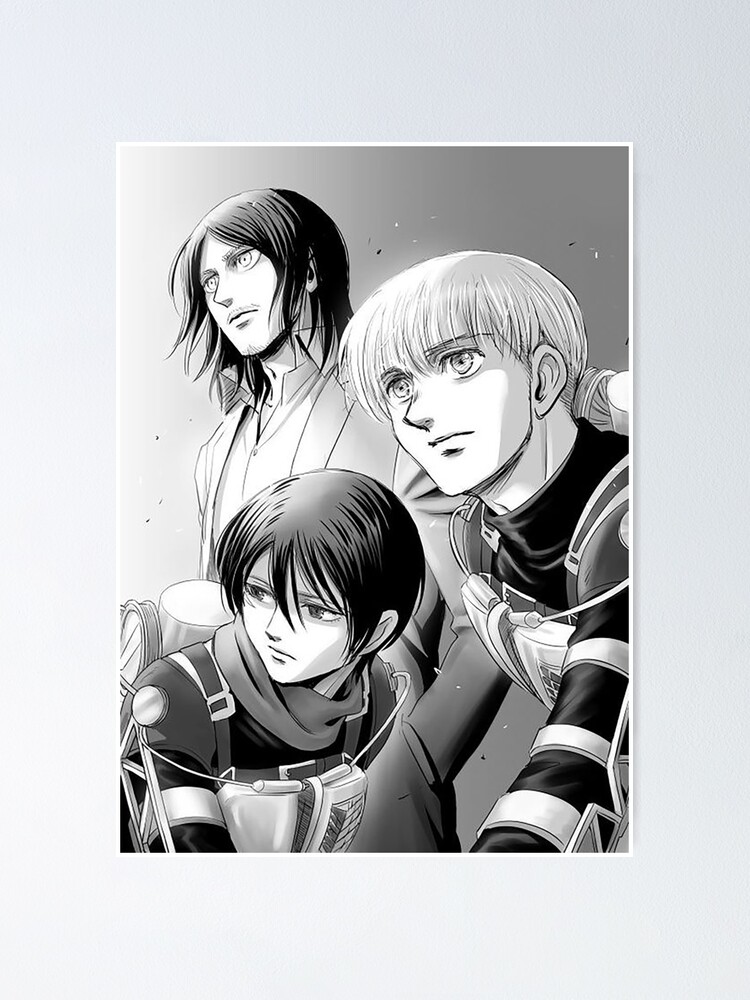 Design Eren X Armin X Mikasa Poster For Sale By Shabin Redbubble