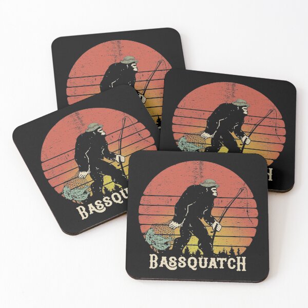 Item preview, Bassquatch Bigfoot Fisher Vintage Fishing Lover Funny Pun Gift Outdoors Retro designed and sold by alenaz.
