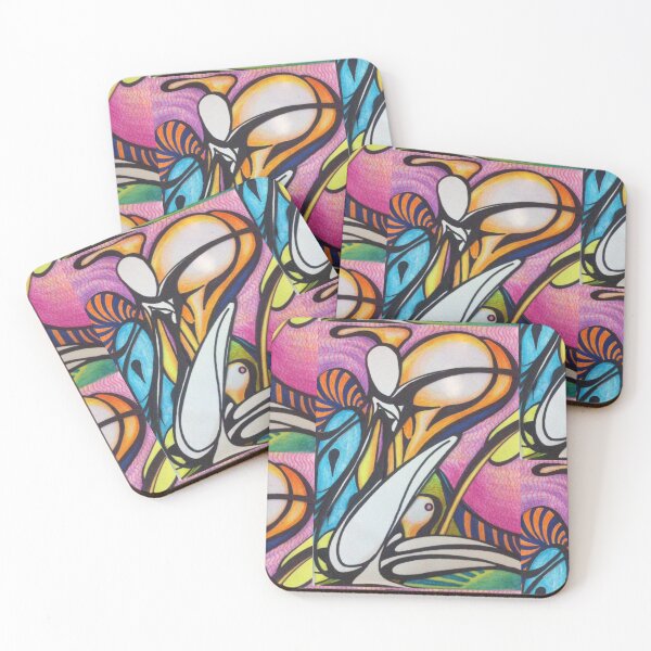 Item preview, abstract woman colourful colorful stylised stylized figure designed and sold by aleenaludke.