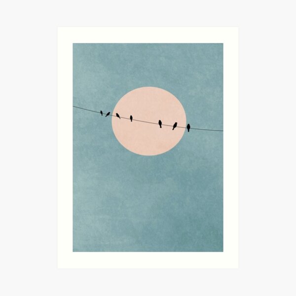 Birds on Wire Art Print